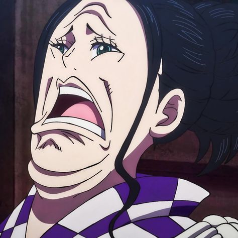 Funny Anime Characters Faces, Robin Funny Face One Piece, Nico Robin Funny, Anime Funny Face, One Piece Funny Faces, Zoro Meme, Robin Meme, Robin Onepiece, Robin Drawing