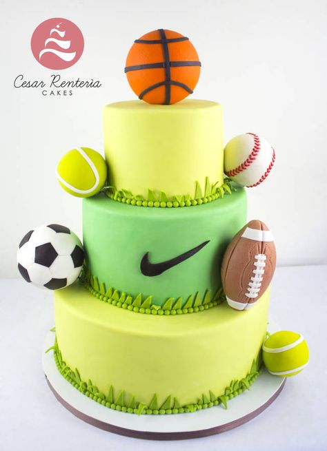 Gymnastics Birthday Cakes, Sports Birthday Cakes, Sports Cake, Sports Themed Cakes, Twin Birthday Cakes, 8th Birthday Cake, 2nd Birthday Party For Boys, Special Birthday Cakes, Sports Birthday Party