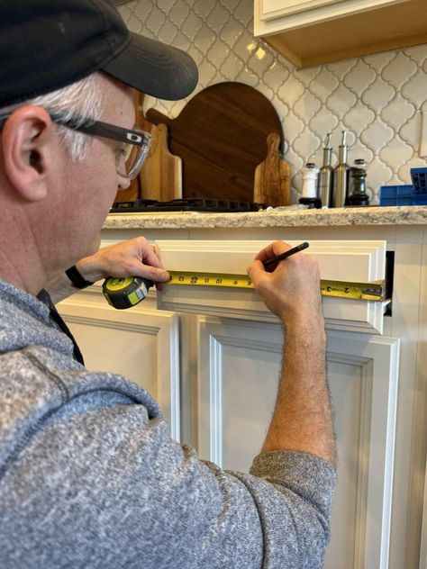 How To Install Cabinet Hardware Without Losing Your Mind How To Install Cabinet Handles, Adding Cabinet Hardware, Install Cabinet Hardware, Installing Cabinet Hardware, Cabinet Hardware Installation, Oval Room Blue, Losing Your Mind, Den Ideas, Installing Cabinets