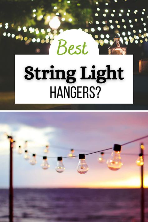 Choosing the most suitable string light hangers for your outdoor spaces might not seem difficult, but it can depend on several factors. For example, you might not be able to drill holes or make permanent alterations, making hanging string lights a challenge. In this post, we’ll look at how different string light hangers work in outdoor spaces. If you want some inspiration for how to hang string lights, check out our full post. Balcony Hacks, Light Hanger, Diy Balcony, Hanging String Lights, Balcony Lighting, Small Balcony Decor, How To Hang, Patio Awning, Solar String Lights