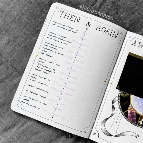 Jess 💜 Bullet journal ideas for productivity and creativity on Instagram: “New year means new edition of the "Then and Again" page 💪 formally known as the "Then and Now" page 😝 I love these layouts for being able t…” Last Day Of The Year, Glass Onion, I've Changed, Bullet Journal Ideas, Planner Obsessed, Bujo Inspiration, Planner Girl, Planner Addicts, New Edition