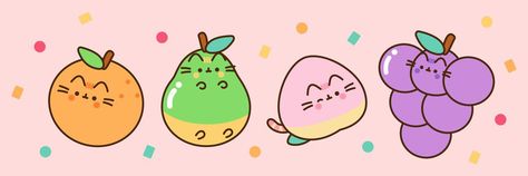 Pusheen Banner, Food Drawings, Pusheen Cat, Cute Food Drawings, Cute Animal Drawings Kawaii, Cute Kawaii Drawings, Aesthetic Photos, Digital Stickers, Food Drawing