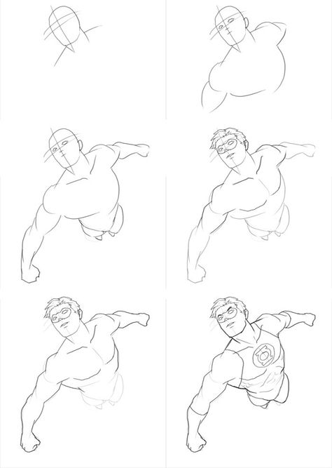 How to draw a flying Green Lantern Super Hero Flying Poses Drawing, Superhero Flying Poses Reference, Flying Drawing Reference, Superman Flying Pose, Ironman Flying, Flying Poses Drawing, Flying Poses Reference, Superhero Flying, Flying Superhero