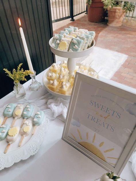 Here Comes The Son Treats, Here Comes The Son Dessert Table, Here Comes The Son, Baby Shower Sweets, Baby Shower Party Ideas, Shower Party Ideas, Boy Baby Shower Themes, Baby Shower Party, Baby Shower Theme