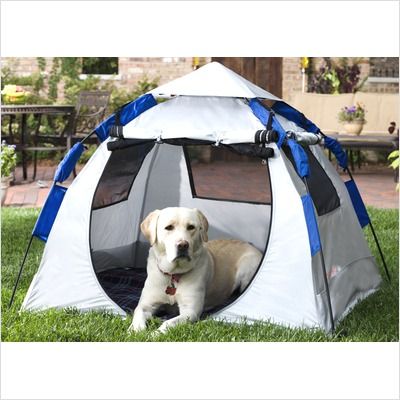 Vented Pup Tent for a Dog Summer shade and breeze dog house. Dog Tent, Pet Camping, Camping Safety, Dog Camping, Camping Checklist, Dog Safety, Mia 3, Camping Fun, Family Dogs