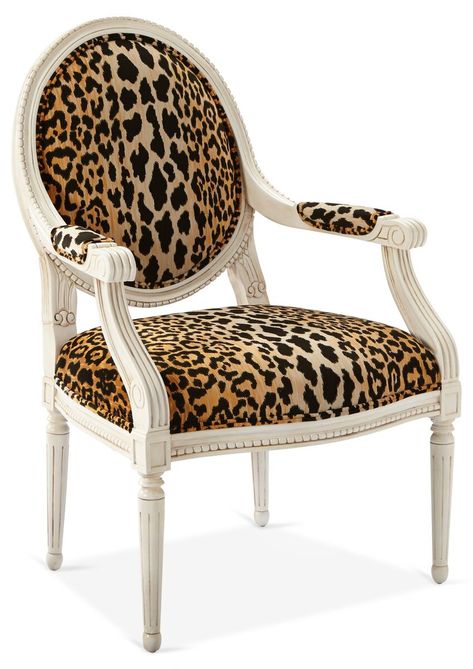 One Kings Lane - Darcy Armchair, Leopard | One Kings Lane Living Room Arrangement, Room Arrangement, Small Pillows, New Living Room, Stylish Home, One Kings Lane, Home Furnishings, Leopard Print, Animal Print