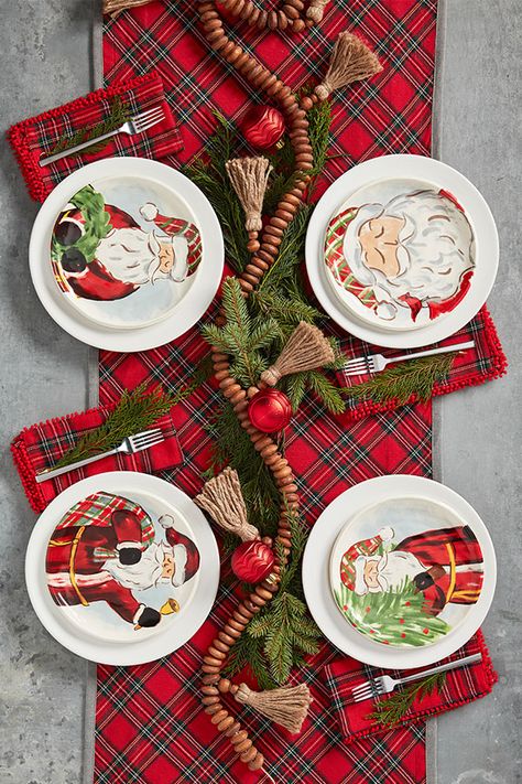 Christmas Home Decor | Christmas Decorations | Mud Pie — Mud Pie Mud Pie Christmas, Christmas Salad Plates, Pie Christmas, Christmas Dip, Christmas Salads, Santa Wreath, Be Calm, Serving Bowl Set, Platter Set