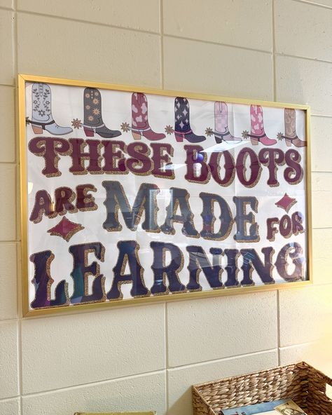 Let’s go girls! ✨How adorable is @misscatherinesedventures Sparkly Spur themed classroom?! 💖🌵 Click the link in our bio to shop this decor collection! #classroomdecor #classroomtheme #classroompinspirations #classroomdesign #letsgogirls #discocowgirl #sparklyspur #teachersfollowteachers #teachertribe #teacherdecor Sparkly Spur Classroom, Western Theme Classroom Ideas, Cowgirl Classroom Theme, Cowgirl Classroom, Western Themed Classroom, Elementary Classroom Decor Themes, Western Classroom, Elementry School, Classroom Theme Ideas