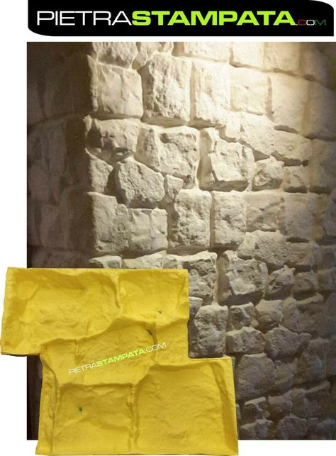 "Vertical concrete stamp, \"Caucaso model\" Cm. 50x40 (19,5x15,7 inch) The mold color may vary depending on availability." Fake Stone Wall, Concrete Stamp, Veneer Stone, Decoration Beton, Log Cabin Ideas, Fake Stone, Concrete Walls, Stone Facade, Decorative Concrete