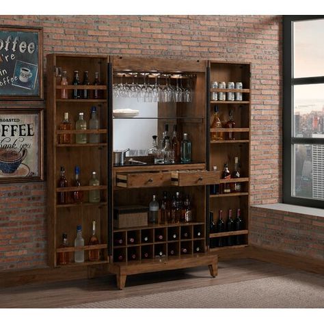 Barnwood Projects, Armoire Bar, Home Bar Furniture, Cabinet Ideas, Wine Cabinet, Drinks Cabinet, Online Furniture Shopping, Bar Ideas, Wine Cabinets