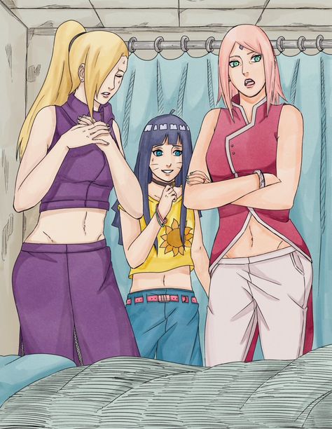 〘 Sakura, Ino & Hima 〙#HIMAWARI #INO #SAKURA #OTSUTSUKI #BORUTOTWOBLUEVORTEX Ino Sakura, Himawari Uzumaki, Ino Yamanaka, Drawing Face Expressions, Boruto Next Generation, Anime Ninja, Boruto Naruto Next Generations, Naruto Pictures, Animation Art Character Design