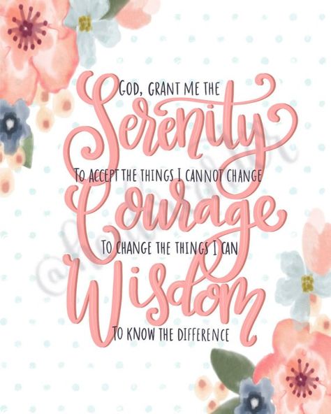 Serenity Prayer Printable Serene Quotes, Serenity Prayer Printable, Serenity Prayer Art, Prayer Wallpaper, Motivational Scriptures, Spiritual Space, Arts Club, Rainbow Diy, Weekday Quotes