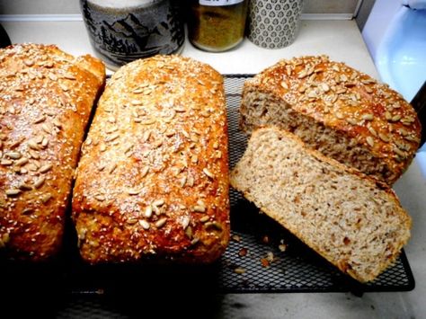 Sprouted Whole Grain Bread Recipe, Sprouted Grain Bread Recipe, Sprouted Grain Bread, Sprouted Bread, Oven Bread, Sweet Potato Bread, Dutch Oven Bread, Flour Bread, Sprouted Grains