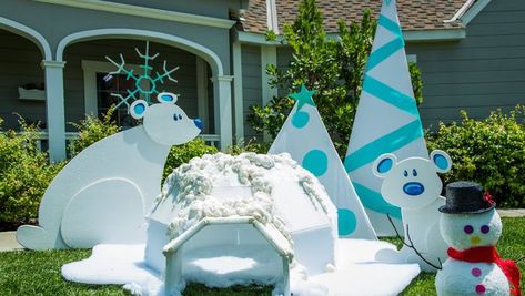 Tanya’s DIY Igloo Playhouse Igloo Playhouse, Diy Igloo, White Exterior Paint, Red And Gold Christmas Tree, Minimal Christmas, Winter Village, Colonial Christmas, Winter Wonderland Christmas, Christmas Yard