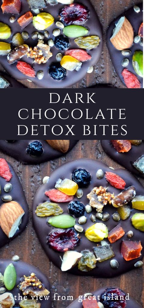 Chocolate Mendiants, Heart Healthy Desserts, Healthy Dark Chocolate, Anti Inflammation Recipes, Anti Inflammation, Nuts And Seeds, Inflammatory Foods, Chocolate Topping, Homemade Candies