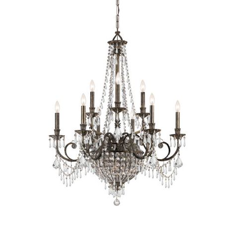 Crystorama Lighting Group Camelot Two Tier Center Bowl Chandelier 5168 Eb Cl Mwp | Bellacor Led Crystal Chandelier, Crystorama Lighting, Transitional Lighting, Empire Chandelier, Bronze Chandelier, Arm Chandelier, Candle Style Chandelier, Candle Chandelier, Traditional Chandelier