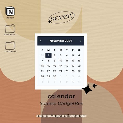 Free Notion Widgets, Calendar Widget Design Aesthetic, Notion Calendar Template Free, Notion Calendar Widget, Notion Widgets Aesthetic, Notion Widget, Notion Calendar, Digital Workspace, Notion Ideas