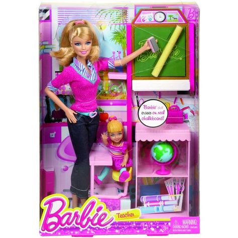 0 Teacher Barbie, Barbie And Kelly, Career Barbie, Barbie Careers, Barbie 2000, Girls Fun, Disney Dolls, English Teacher, School Classroom