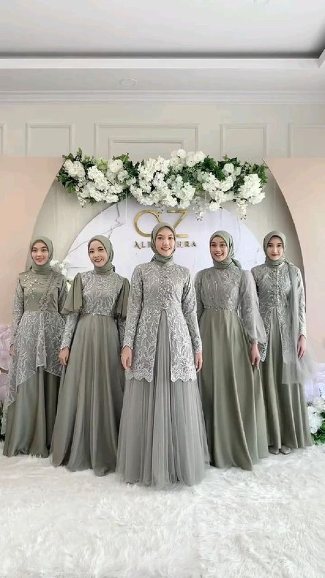 Bridesmaid Muslim, Baju Bridesmaid Modern Hijab, Baju Bridesmaid Hijab, Pengantin Modern, Gaun Tulle, Dress Brokat Modern, Muslimah Wedding Dress, Nikah Dress, Party Wear Gowns