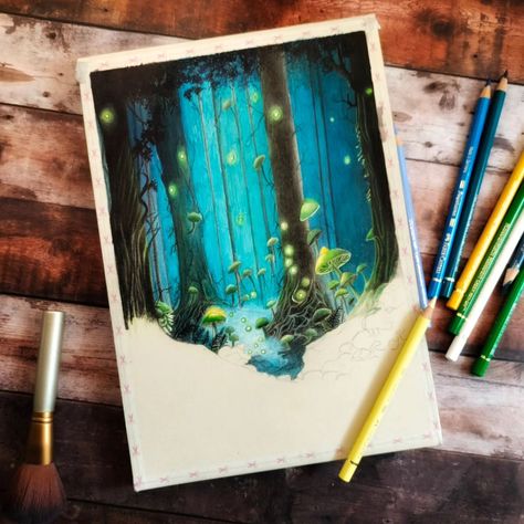 Posting a #wip . Magical forest. #art #AcrylicGardenArt #artist #artsy #artistsoninstagram #arteveryday #artistic #artwork #colorpencil #colorpencildrawing #drawingoftheday #drawings #sketchbook #artwork #instagood #illustrations #colorpencilartists #polychromos Magical Forest Art, Pencils Art, Color Pencils, Magical Garden, Forest Art, Color Pencil Drawing, Color Pencil Art, Magical Forest, Daily Art