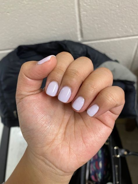 Most interesting lilac/gray color! # 275 Light Purple White Nails, Nails 2023 Trends Lilac, Nails No Acrylic Manicures, White Lilac Nails, White Lavender Nails, Lavender White Nails, Lilac Dip Nails, Pale Lilac Nails, Light Purple Dip Nails