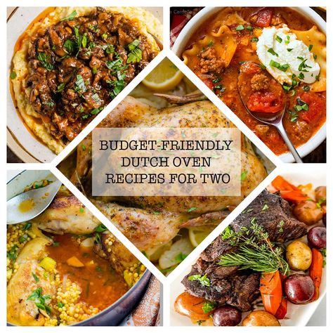 Budget-Friendly Dutch Oven Recipes for Two 2qt Dutch Oven Recipes, Best Dutch Oven Recipes Dinners, Cheap Dutch Oven Recipes, 2 Qt Dutch Oven Recipes, Winter Dutch Oven Recipes, Enameled Cast Iron Dutch Oven Recipes, Best Dutch Oven Recipes, Dutch Oven Whole Chicken, Dutch Oven Chicken Breast