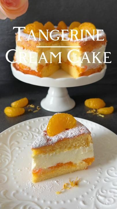 Tangerine Juice, Cream Cake Recipe, Cream Filling, Whipping Cream, Kitchen Mixer, Baking Pan, Pinch Of Salt, Cream Cake, Healthy Dessert