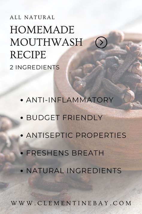 Click here to get the printable homemade mouthwash recipe. Clove Mouthwash Recipe, Homemade Mouthwash Recipes, Clove Mouthwash Diy, Mouthwash Diy, Clove Mouthwash, Mouthwash Recipe, Diy Mouthwash, Cloves Benefits, Homemade Mouthwash