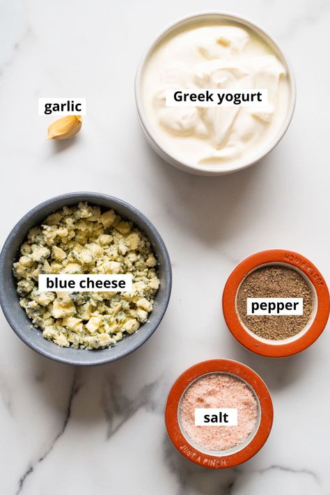 Greek Yogurt Blue Cheese Dressing - iFoodReal.com Healthy Caesar Dressing, Greek Yogurt Salad Dressing, Healthy Ranch, Buffalo Chicken Burgers, Healthy Ranch Dressing, 2024 Meals, Ground Chicken Burgers, Healthy Chicken Nuggets, Buffalo Chicken Tacos