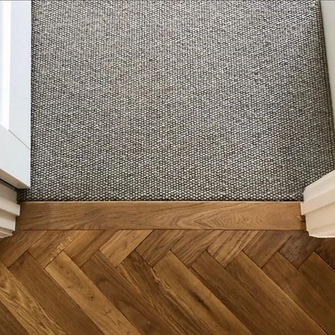 Cavalier Bremworth on Instagram: “Herringbone timber and Samurai Kawa carpet make the perfect combo. Supplied and installed by @choicesfyshwick” Melbourne House, Shed Homes, Herringbone, Shed, Carpet, Flooring, On Instagram, Instagram, Home Decor