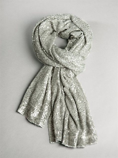 Love this scarf by Donna Karan! Sparkly Scarf, Sequin Scarf, Tie Scarf, Gray Matters, Scarf Tying, Donna Karan, Scarfs, Fashion Addict, Winter Wardrobe