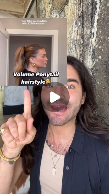 Matt Newman on Instagram: "volume🆙🔊 on this #ponytail 🆙🔊 @itslesliecatherine ❤️❤️ #hairhacks #hairtrends #updo #hairideas ❤️❤️ do u put ur hair in a ponytail?!" How To Make A Volume Ponytail, Super High Ponytail, High Volume Ponytail, High Ponytail Updo, Volume Updo, Volume Ponytail, Hair In A Ponytail, Voluminous Ponytail, Ponytail Updo