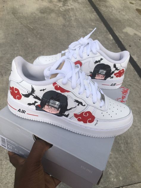 Custom Shoes 3d Tiskárna, Naruto Shoes, Custom Shoes Diy, Custom Nike Shoes, Unique Sneakers, Air Force 1 Custom, Personalized Shoes, Anime Inspired Outfits, Cute Nike Shoes