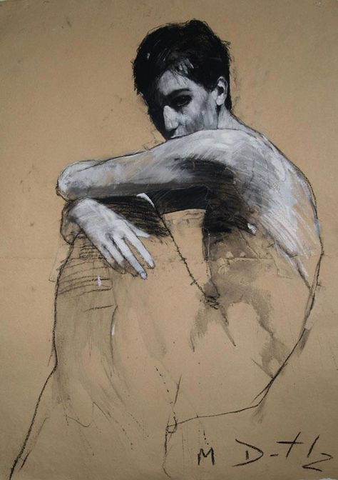 Figure Mark Demsteader, Charcoal Drawings, Kunst Inspiration, Figurative Artists, 인물 드로잉, Life Drawing, A Drawing, Manga Drawing, Figure Painting