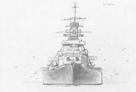 Imagine a huge battle ship on the wall... Battle Ship Tattoo, How To Draw A Battleship, Battle Ship Drawing, Warship Drawing, Battleship Blueprints, Battleship Drawing, Battleship Tattoo, Boat Reference, Drawing Vehicles