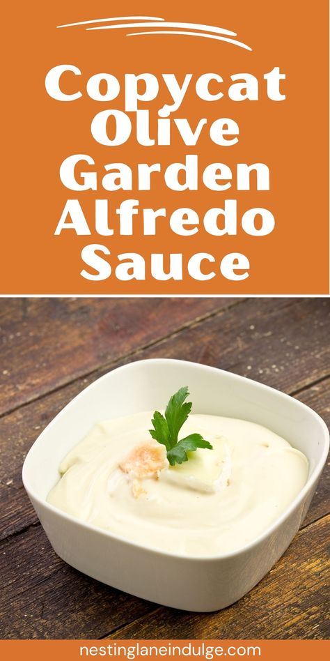 Copycat Olive Garden Alfredo Sauce recipe graphic. Copycat Olive Garden Alfredo Sauce, Copycat Olive Garden Alfredo, Olive Garden Alfredo Sauce Recipe, Olive Garden Alfredo, Olive Garden Alfredo Sauce, Easy Dinner Options, Copycat Olive Garden, Sweet Butter, Herb Sauce