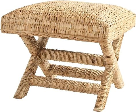 Amazon.com: Creative Co-Op Wood & Woven Water Hyacinth Stool, Natural : Home & Kitchen Bamboo Chair, Accent Stool, Wood Accent Table, Creative Co Op, Wood Stool, Water Hyacinth, Kehlani, Coron, Vanity Stool