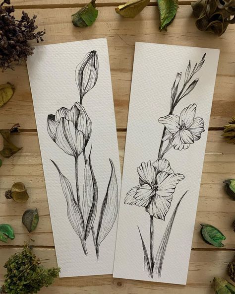 Gladiolus Drawing, Gladiolus Flower Drawing, Grow Tulips, Bouquet Drawing, Sketchbook Layout, Soul Tattoo, Gladiolus Flower, Botanical Line Drawing, Drawing Ideas List