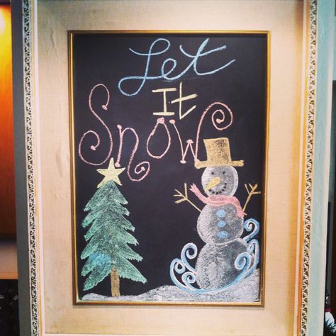 Winter chalkboard Winter Blackboard Ideas, Snowman Chalkboard Art, Winter Chalkboard Art, Winter Chalkboard, Holiday Chalkboard, Christmas Chalkboard Art, Chalkboard Drawing, Chalkboard Art Quotes, Chalkboard Wall Art