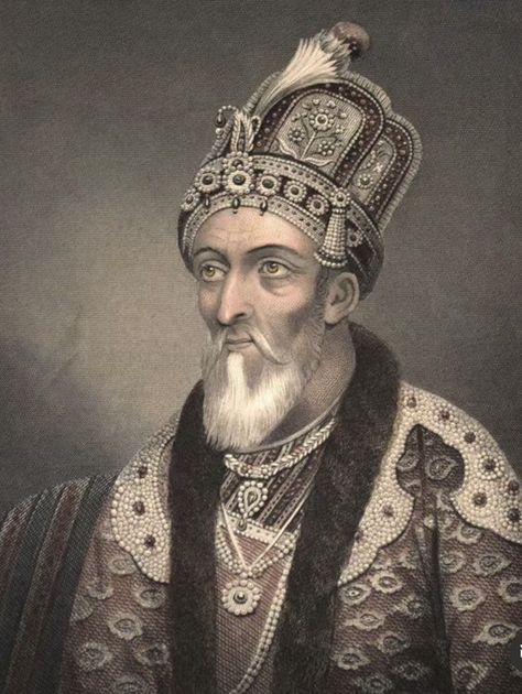 Gunpowder Empires, Bahadur Shah Zafar, Indian Royalty, Mughal Emperor, Handmade Portrait, Mughal Paintings, Mughal Empire, Mughal Art, Hindi Poetry