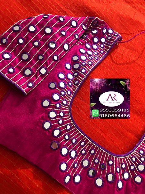 Mirror Work Blouse Designs Latest, Mirror Work Blouse Design Embroidery, Machine Embroidery Designs For Blouses, Embroidery Designs For Blouses, Work Blouse Designs Latest, Mirror Blouse Design, Work Blouse Designs, Mirror Work Blouse Design, Mirror Work Blouse