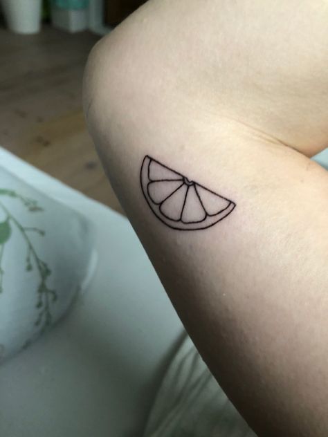 Lemon Wedge Tattoo, Lemons Tattoo, Lemon Slice Tattoo, Citrus Tattoo, Lime Tattoo, Europe Tattoo, Argentina Tattoo, Lemon Tattoo, Lucky Tattoo