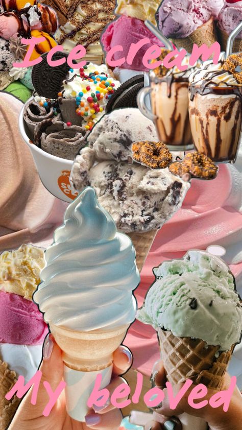 Ice cream Ice Cream Collage, Cream Collage, Ice Cream, My Saves, Collage, Cream