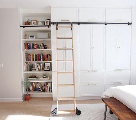 The Best Kids’ Storage Ideas Using Semihandmade Fronts on Ikea Sektion Stylish Storage Ideas, Ikea Sektion Cabinets, Ikea Sektion, Ikea Pax Closet, Custom Cabinet Doors, Library Ladder, Ikea Kitchen Cabinets, Shop Cabinets, Ikea Pax