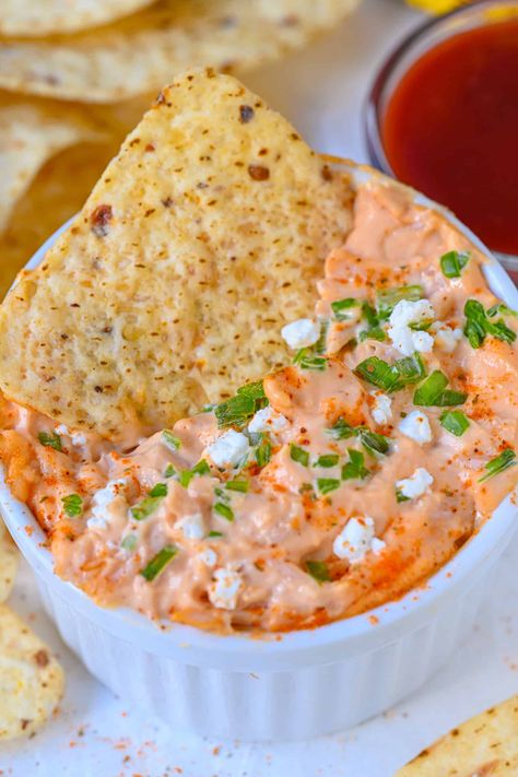 Frank’s Red Hot Buffalo Chicken Dip Red Hot Buffalo Chicken Dip, Easy Cookie Dough Recipe, Hot Buffalo Chicken Dip, Yogurt Cookie Dough, Spicy Chicken Dip, Hot Chicken Dip, Greek Yogurt Cookie Dough, Greek Yogurt Cookies, Cookie Dough Yogurt