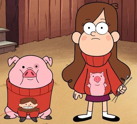 Waddles And Mabel, Mabel And Waddles, Gravity Falls Waddles, Disneyland Dress, Mabel Sweater, Couple Profile, Playlist Covers Photos, Duo Costumes, Gravity Falls Fan Art