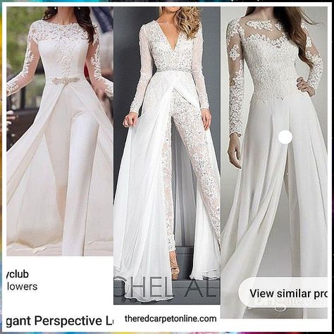 Wedding Jumpsuit The Bride - Are you prepared to solve your solution? Click to visit Amazon.com to fulfill your desires. Wedding Pant Suite, Wedding Pantsuit The Bride Jumpsuits, Wedding Pantsuit The Bride, Wedding Jumpsuit The Bride, Jumpsuit With Train, Types Of Wedding Gowns, White Jumpsuit Wedding, Bride Jumpsuit, Pants Ideas