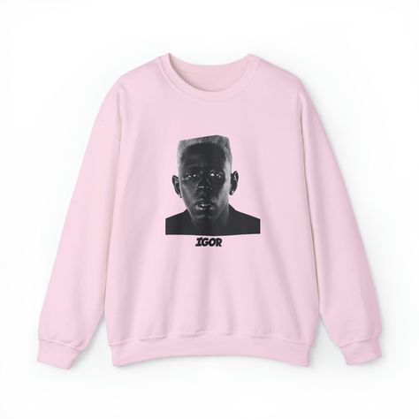 Tyler The Creator Sweatshirt, Igor Album Cover, Tyler The Creator, Heavy Fabric, Cut And Style, Vintage Tshirts, Album Covers, San Jose, Crewneck Sweatshirt