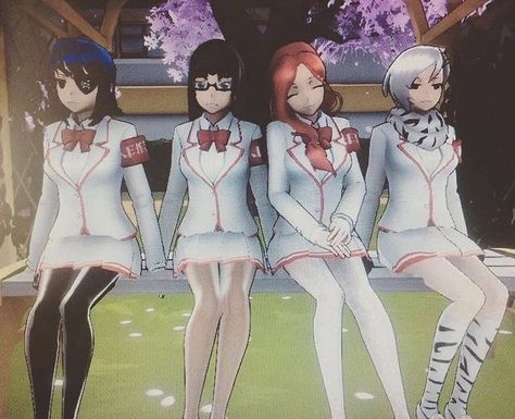 Yansim Student Council, Student Council Aesthetic, Yandere Simulator Student Council, Yansim Oc, Yandere Simulator Characters, Instagram Captions Clever, Silly Games, Student Council, Literature Club