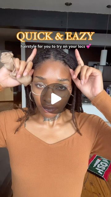 Luv - E -locs on Instagram: "Quick and easy hairstyle for you ✨🎀

🛍️ Shop Glossy Scrunchies in bio 

#hairstyle #dreadstagram #hairtutorial #amazonfashion" Easy Hairstyle, May 11, Amazon Fashion, Locs, Hair Tutorial, Easy Hairstyles, Scrunchies, Hair Styles, Hair